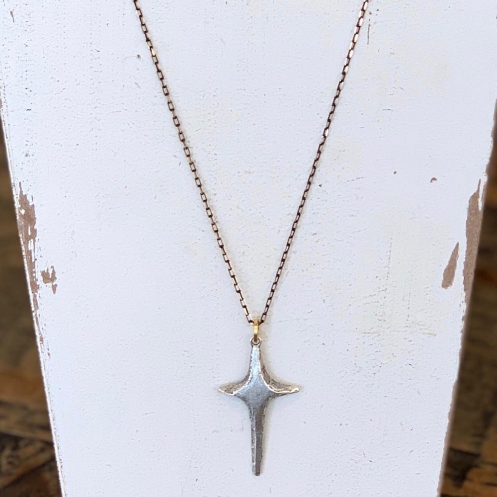 Soulful Silver Cross Necklace